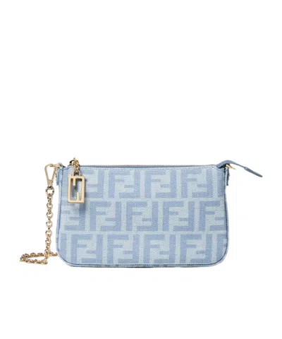 Fendi Baguette Pouch In Blue