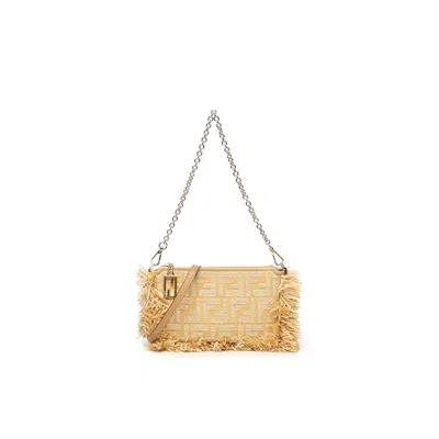 Fendi Baguette Pouch In Sand