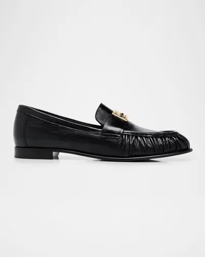 Fendi Nappa Leather Baguette Loafers Fringe Detail In Multi