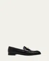 Fendi Nappa Leather Baguette Loafers Fringe Detail In Black