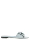 Fendi Light Blue Leather Sandals