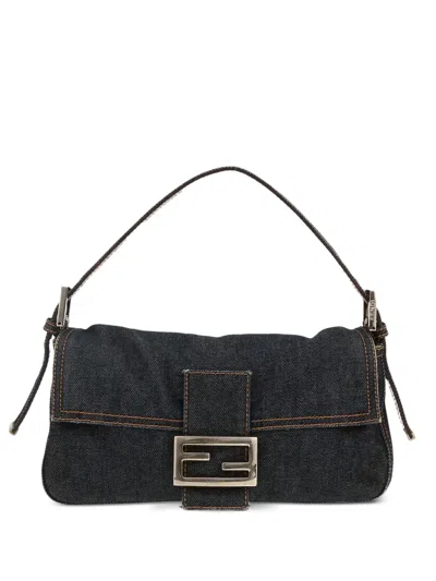 Pre-owned Fendi Baguette Shoulder Bag In Blue