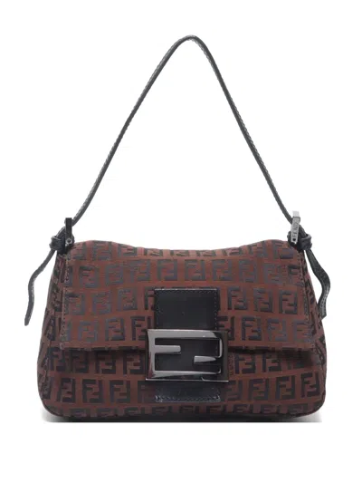 Pre-owned Fendi Baguette Shoulder Bag In Brown