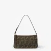 Fendi Baguette Patterned Tote Bag In Brown