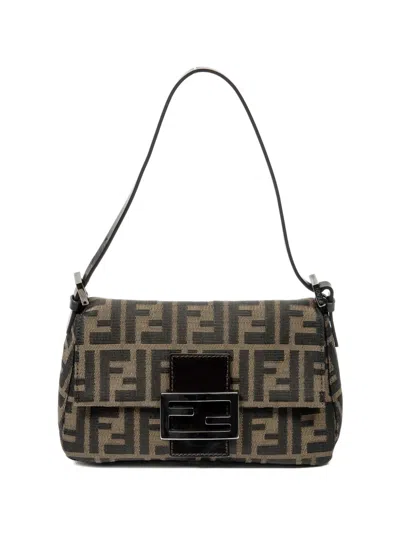 Pre-owned Fendi Baguette Shoulder Bag In Brown