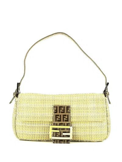 Pre-owned Fendi Baguette Shoulder Bag In Neutrals