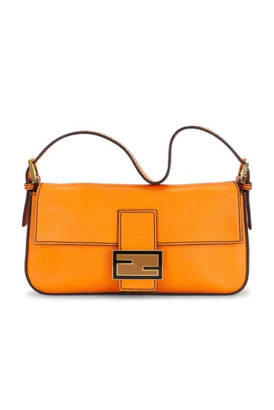 Pre-owned Fendi Baguette Shoulder Bag In Orange