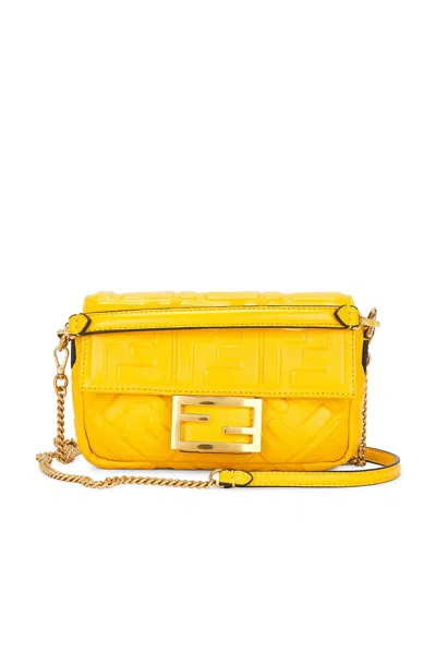 Fendi Baguette Shoulder Bag In Yellow