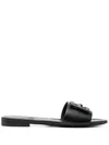 Fendi Baguette Slides In Black