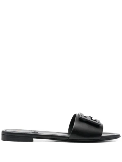 Fendi Baguette Slides In Black