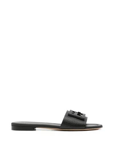 Fendi Baguette Slides In Black