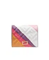 Fendi Baguette Small Double Fold Wallet In White