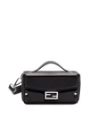 Fendi Baguette Soft Trunk Crossbody Bags Black In Black