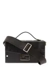 Fendi 'baguette Soft Trunk' Black Crossbody Bag With Ff Motif In Leather Man In Black