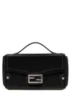 Fendi Baguette Soft Trunk Crossbody Bags Black