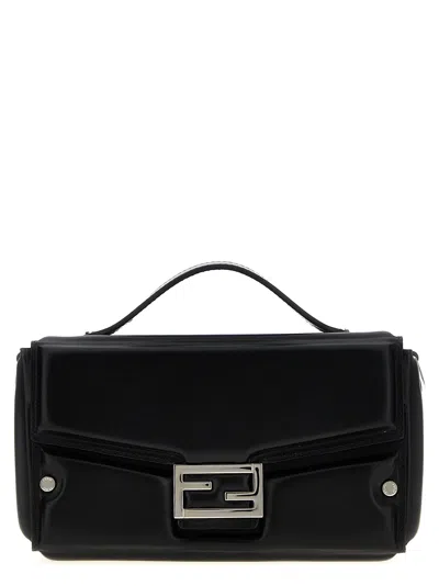 Fendi Baguette Soft Trunk Crossbody Bags Black