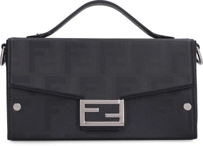 Fendi Baguette Soft Trunk Top Handle Bag In Black