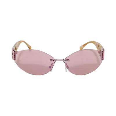 Pre-owned Fendi Baguette Sunglasses 'pink /other/gradient Or Mirror Violet' | Women's Size Onesize