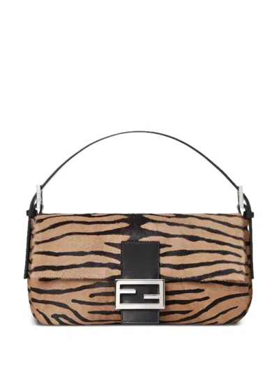 Fendi Baguette Tiger-print Shoulder Bag In Animal Print