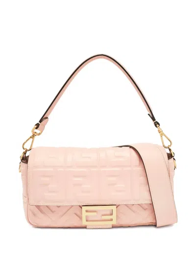 Pre-owned Fendi Baguette Tote Bag In Pink