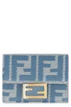Fendi Baguette Tri-fold Wallet In Blue
