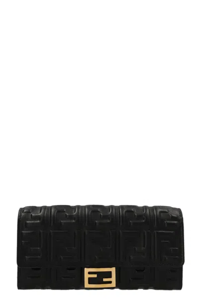 Fendi 'baguette' Wallet In Black