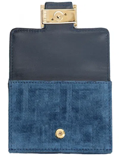 Fendi Baguette Wallet In Blue
