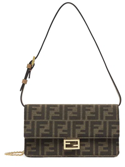 Fendi "baguette" Wallet In Brown