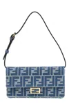 Fendi Blue Wallet On Chain Baguette Minibag In Blue