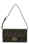 Fendi 'baguette' Wallet On Chain In Brown