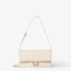 Fendi "baguette" Wallet With Chain In Sand