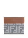 Fendi Baguette Wallets Blue In Gray