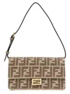Fendi Wallet On Chain Baguette With Shoulder Strap With All-over Ff Motif