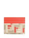 Fendi Baguette Wallets Red In Orange