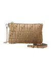 Fendi Baguette Zipper Shoulder Bag In Brown