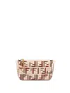 Fendi Ff Fabric Uette Pouch With Chain Bags In Multi