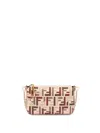 Fendi Ff Fabric Uette Pouch With Chain Bags In Multi