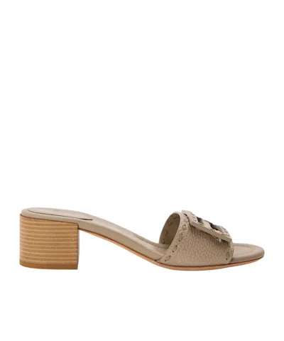 Fendi Baguette-shaped Mid-heel Slippers In Animal Print