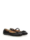 Fendi Black Nappa Leather Baguette Ballet Flats