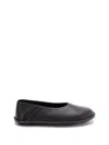 Fendi Slip-on Black Calf Leather Ballerinas In Black