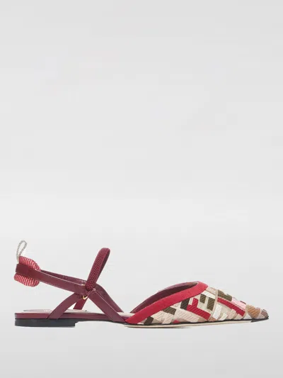 Fendi Colibri Lite Ff Mesh Slingback Flat Pumps In Multi