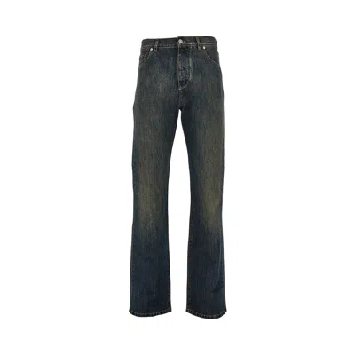 Fendi Bananatex Denim Pants In Blue