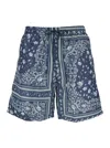 Fendi Bandana Print Swimsuit With Elastic Waistband In Blue