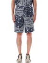 Fendi Ermuda Shorts Trousers Blue In Black