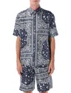 Fendi Bandana Shirt Floral Pattern In Blue