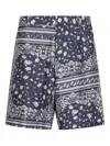 Fendi Ermuda Shorts Trousers Blue In Black