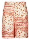 Fendi Bandana-print Silk Shorts In White