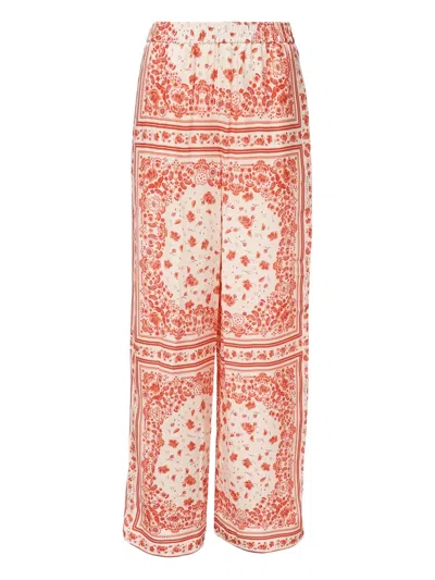 Fendi Bandana-print Trousers In Orange