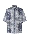 Fendi Bandana Shirt Floral Pattern In Blue