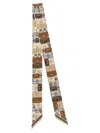 Fendi Graphic Print Rectangular Lightweight Scarf In Multicolor